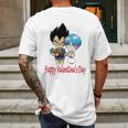 Happy Valentine Day Vegeta And Bulma Couple Mens Back Print T-shirt Gifts for Men