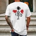 Heart Club Diamond Spade Mens Back Print T-shirt Gifts for Men