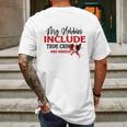 My Hobbies Include True Crime And Makeup Crime Junkie Mens Back Print T-shirt Gifts for Men