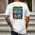 Hot Rod Route 66 Sign Mens Back Print T-shirt Gifts for Men