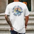 Jaws Amity Island Surf Board Graphic Mens Back Print T-shirt Gifts for Men