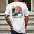 Jaws Sun Set Amity Island Welcomes You Graphic Mens Back Print T-shirt Gifts for Men