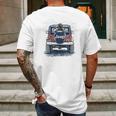 Jeep Copilot Blue Art With Dog Mens Back Print T-shirt Gifts for Men