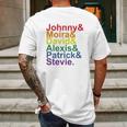 Johnny Moira David Alexis Patrick Stevie Pride Schitts Creek Classic Mens Back Print T-shirt Gifts for Men