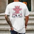 Kawaii Pastel Goth Cute Creepy Demon Cat And Skull Anime Art Mens Back Print T-shirt Gifts for Men