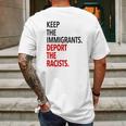 Keep The Immigrants Deport The Racists Mens Back Print T-shirt Gifts for Men