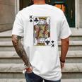 King Of Clubs Blackjack Cards Poker 21 K Mens Back Print T-shirt Gifts for Men