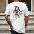 Knights Templar And Freemason Mens Back Print T-shirt Gifts for Men