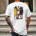 Kobe Jordan James The Greatest Of All Time Mens Back Print T-shirt Gifts for Men