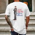 The Late Show With Stephen Colbert Portrait Graphic Mens Back Print T-shirt Gifts for Men