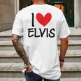 I Love Elvis Name Personalized Men Guy Bff Friend Heart Boys Mens Back Print T-shirt Gifts for Men