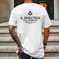 A Malcolm Printer And Bookseller Mens Back Print T-shirt Gifts for Men