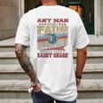 Any Man Can Be A Father Special Men Can Be Daddy Shark Mens Back Print T-shirt Gifts for Men