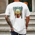 The Mandalorian Gradient Beskar Helmet Mens Back Print T-shirt Gifts for Men