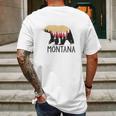 Montana Vintage Grizzly Bear Nature Outdoor Souvenir Gift Mens Back Print T-shirt Gifts for Men