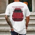 Mustang S550 Gt Ruby Red Mens Back Print T-shirt Gifts for Men