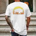 Native American Bison Buffalo Bull Western Indian Retro Sun Mens Back Print T-shirt Gifts for Men