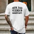 New Dad 2021 Rookie Department Mens Back Print T-shirt Gifts for Men