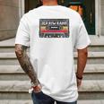 Old Row Radio Cassette Mens Back Print T-shirt Gifts for Men