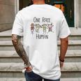 One Race Human Mens Back Print T-shirt Gifts for Men