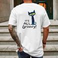 Pete The Cat Its All Groovy Mens Back Print T-shirt Gifts for Men