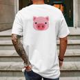 Pig Emoji Cute Porky Head DesignLittle Pink Pig T Shirt Mens Back Print T-shirt Gifts for Men