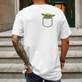 Pocket Baby Yoda Mens Back Print T-shirt Gifts for Men