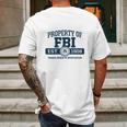 Property Of Fbi Mens Back Print T-shirt Gifts for Men