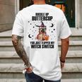 Pug Dog Buckle Up Buttercup You Just Flipped My Witch Switch Mens Back Print T-shirt Gifts for Men