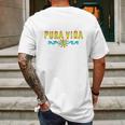 Pura Vida Costa Rica Surfing Beach Holidays Mens Back Print T-shirt Gifts for Men