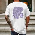 Purple Elephant Alzheimer Awareness Mens Back Print T-shirt Gifts for Men