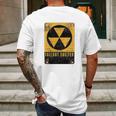 Radiation Radioactive Fallout Shelter Mens Back Print T-shirt Gifts for Men