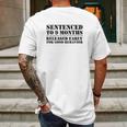 Released Early For Good Behavior Mens Back Print T-shirt Gifts for Men