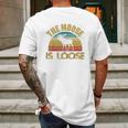 Retro Vintage Moose Is Loose Funny Moose Lover Gift Mens Back Print T-shirt Gifts for Men