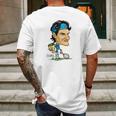 Roger Federer Cartoon Mens Back Print T-shirt Gifts for Men