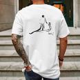 Salvador Dali Sketch Childhood With Father Riding A Bike 1971 Mens Back Print T-shirt Gifts for Men