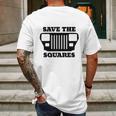 Save The Squares Jeep Mens Back Print T-shirt Gifts for Men