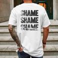 Shame Shame Shame Funny Tv Show Quote Mens Back Print T-shirt Gifts for Men