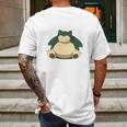 Sleeping In Snorlax Mens Back Print T-shirt Gifts for Men