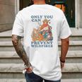 Smokey The Bear Only You Can Prevent Wild Fires Ringer Mens Back Print T-shirt Gifts for Men