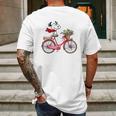 Snoopy And Bicycle Shirt Mens Back Print T-shirt Gifts for Men