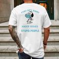 Snoopy Stay 6Ft Away I Have Anger Issues Mens Back Print T-shirt Gifts for Men