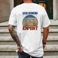 Social Distancing Expert Gamer Vintage Mens Back Print T-shirt Gifts for Men