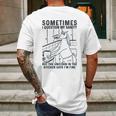 Sometimes I Question My Sanity But The Unicorn Mens Back Print T-shirt Gifts for Men