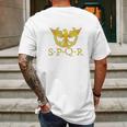 Spqr Senatus Populusque Romanus Mens Back Print T-shirt Gifts for Men