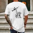 Statue Of Liberty Rifle 2Nd Amendment Mens Mens Back Print T-shirt Gifts for Men