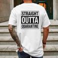 Straight Outta Social Distancing Fun Gift Mens Back Print T-shirt Gifts for Men