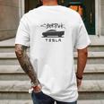 Tesla Cybertruck Truck And Logo Mens Back Print T-shirt Gifts for Men