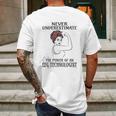 Never Underestimate Eeg Technologist Mens Back Print T-shirt Gifts for Men