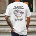 Unicorn Back The F Up I Will Shank You With My Horn Mens Back Print T-shirt Gifts for Men